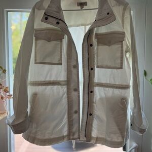 Style & Co. Cream Utility Jacket